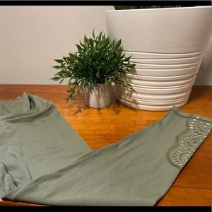 Aerie olive Play Leggings with cutout detailing